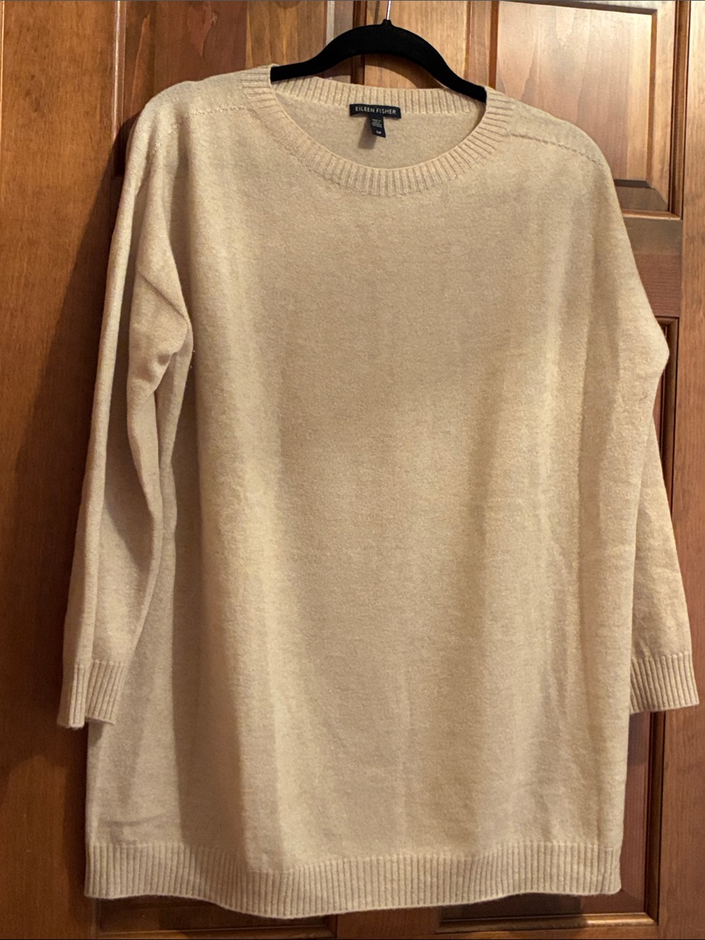 Eileen Fisher Cashmere Oatmeal Crewneck Sweater - Oversized